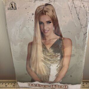 Straight Long Blonde 24" Halloween Costume Accessory Adult Teen 14+